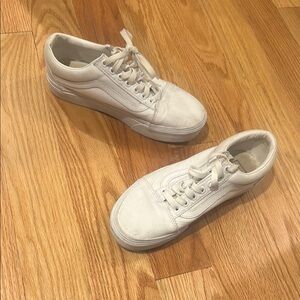 Vans Classic White Sneakers - womens 8; men 6.5